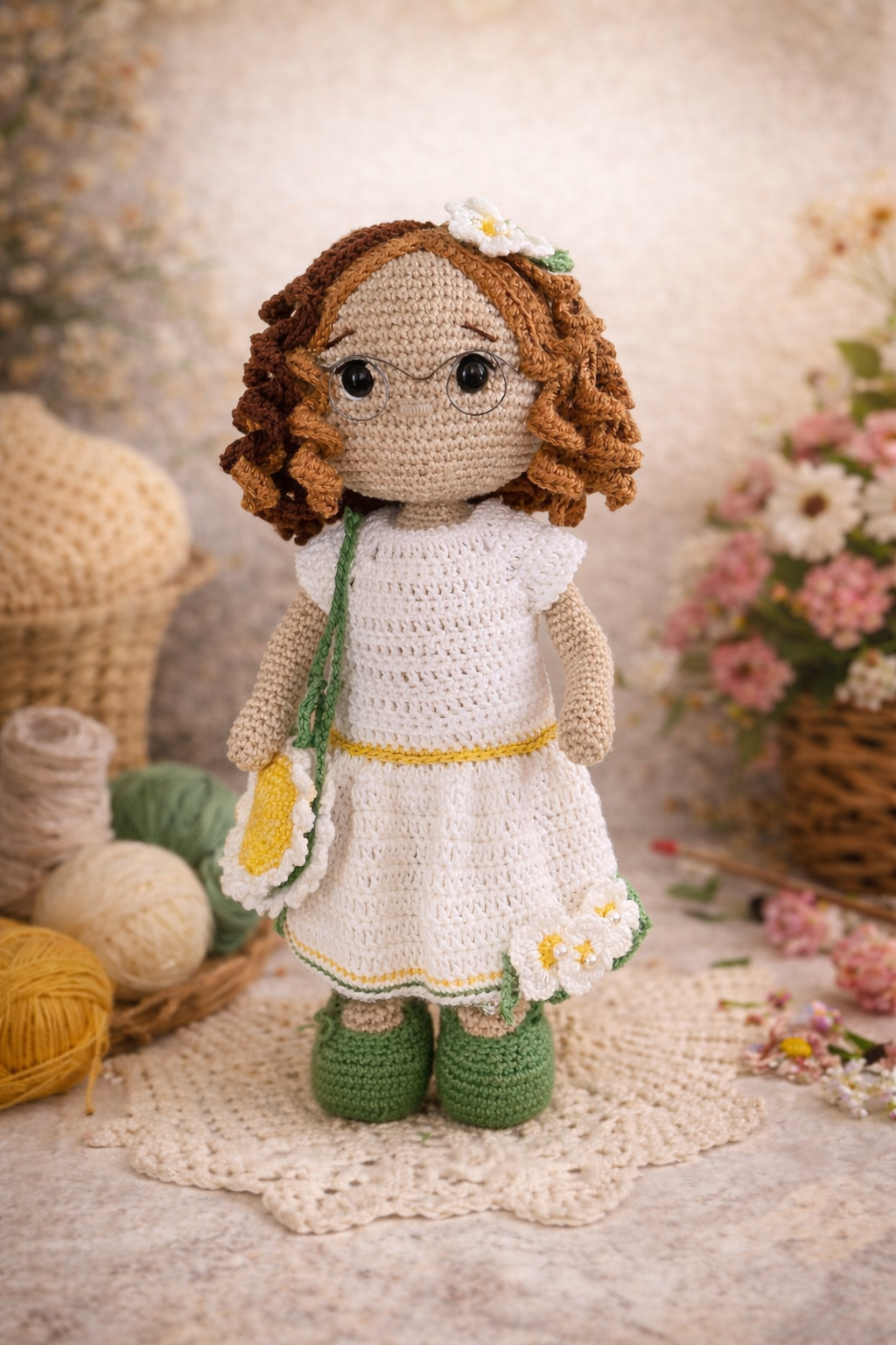 Handgemachte Häkelpuppe Florina von Germana Acri